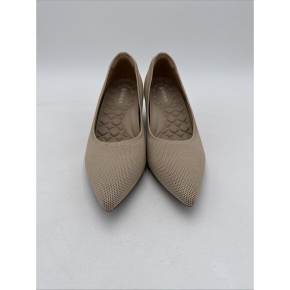 Vivaia Aria Wedge Women's Pointed Toe Pumps Beige Shoes EU 40 US 9 Comfort Heels - Picture 2 of 11